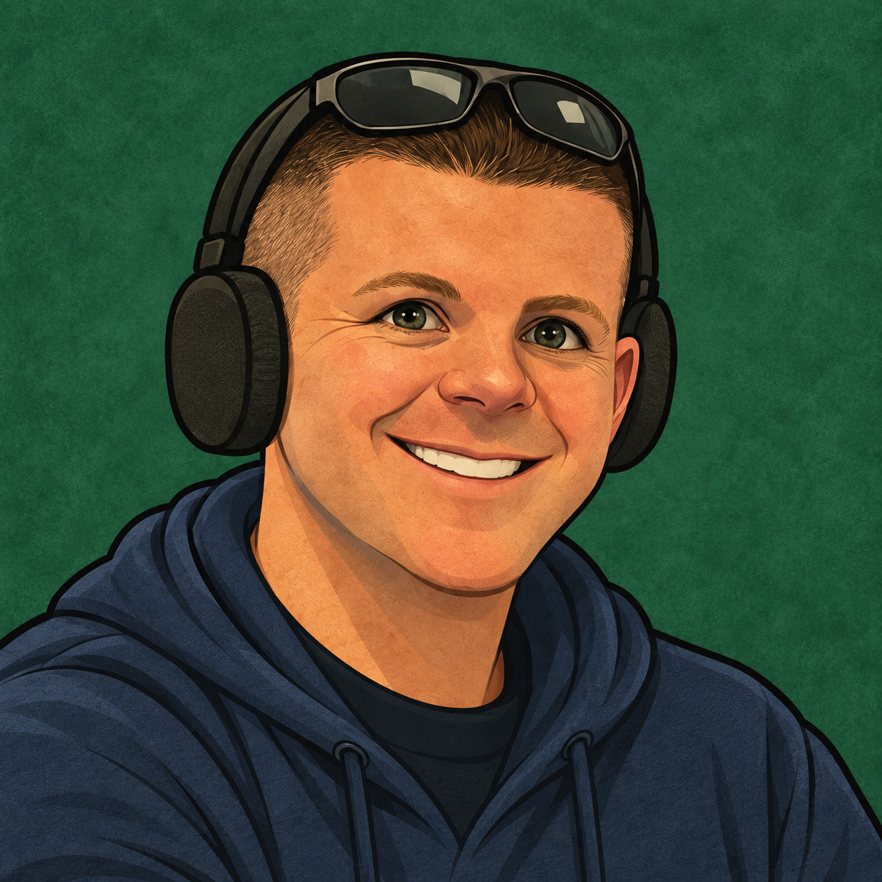 Nick Face cartoon portrait
